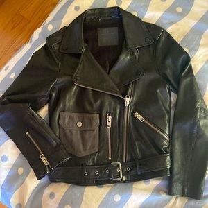 All Saints limited edition biker jacket w/ suede pocket